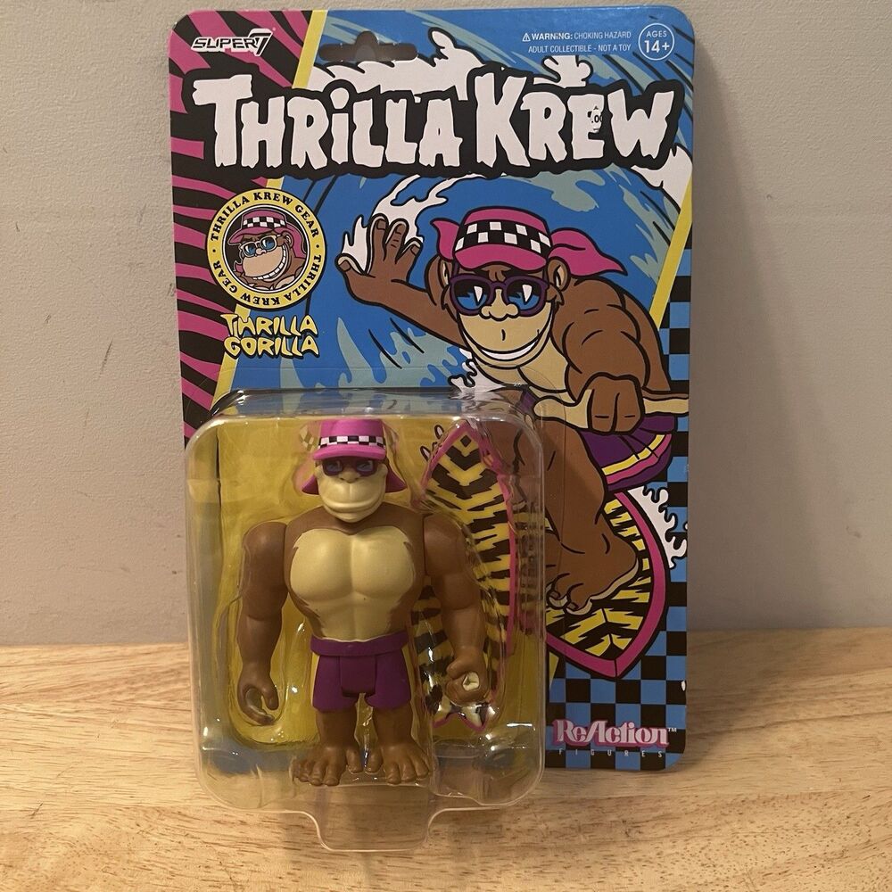 Super7 ReAction Thrilla Krew Thrilla Gorilla Purple 3.75" NEW